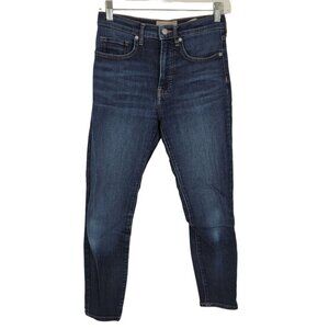 Everlane womens 26 Ankle the high rise skinny jean blue dark wash denim